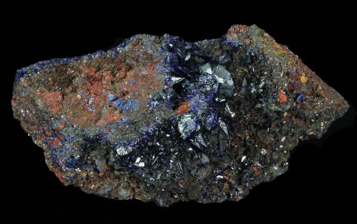 Sparkling Azurite Crystal Cluster - Laos #69730